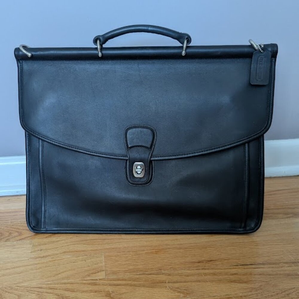 NVintage Coach 2-Way Beekman 5266 Unisex Briefcase Messenger/Laptop Shoulder Bag